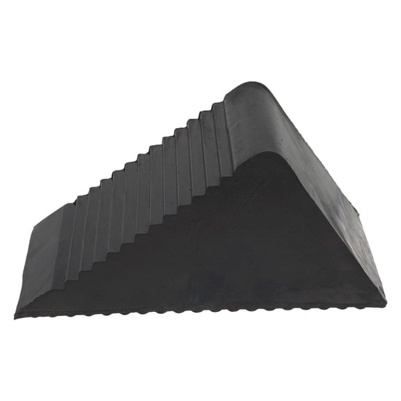 STOBOK Portable Black Rubber Wheel Chock for Cars Sturdy Triangular Tire Stopper