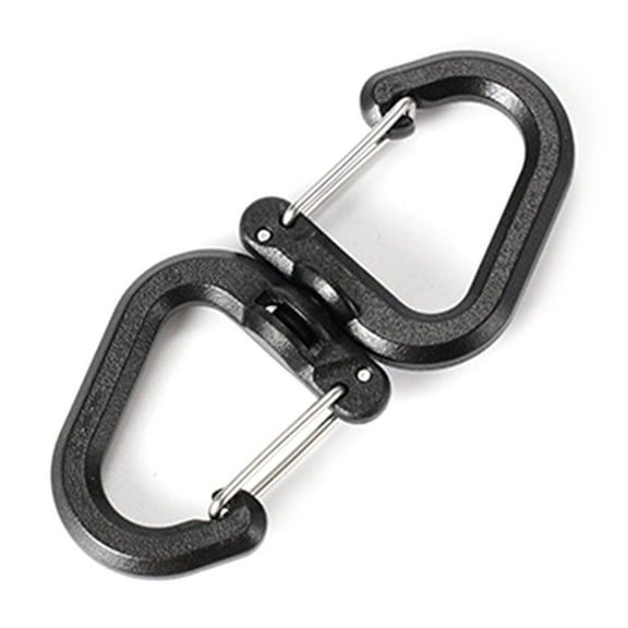 Portable S Chain Hook 360 Rotating Double Carabiner Outdoor Swivels Clip for Hiking, Camping, Backpacking, Dog Walking
