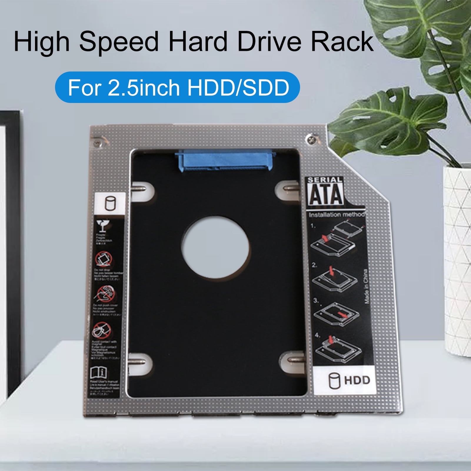 Poratable Hdd Rack Portable SATA 3.0 Aluminum High Speed Hard Drive Rack Bracket for 2 ...