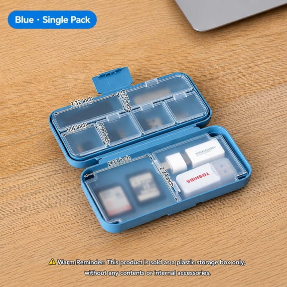 Portable SD Card Storage Case for Digital Accessories Organizer Box with Compartments Storage Boxes for USB Flash Drive