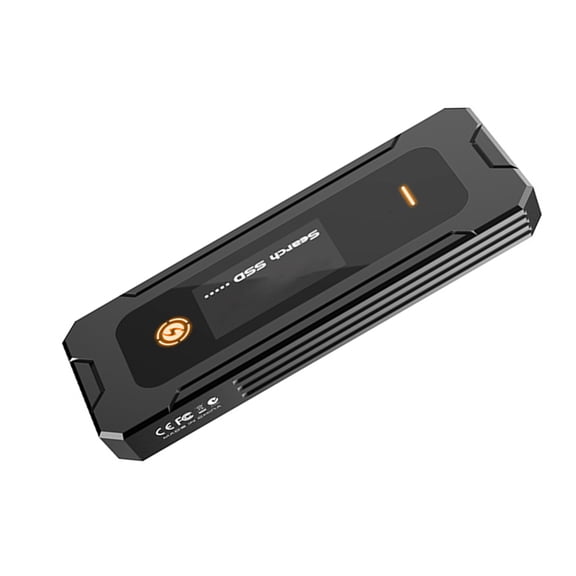 Portable SSD Enclosure AluminumAlloy Case Support 10Gbps Fast USB 3.1 DualProtocol SSD Box