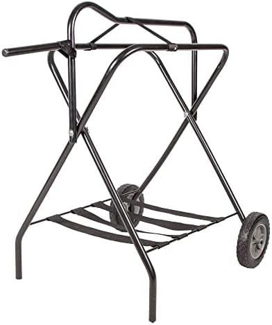 Portable Saddle Rack Stand on Wheels | Folding English & Western Saddle ...