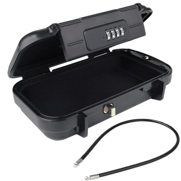 Portable Safe Box Travel Safe Box Large Capacity Security Lockbox Code Waterproof Key Lock Box ,Additional Security