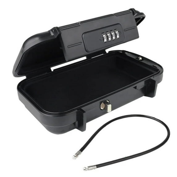 Portable Safe Box Travel Safe Box Large Capacity Security Lockbox Code Waterproof Key Lock Box with Removable Cable Handle ,More Reliable & Robust