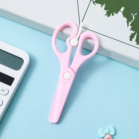 Portable Safety Craft Scissors Tool,Rounded Tip Paper Cutting Scissors,Lightweight Easy Use Craft Cutting Tool Scissors,Durable Protective Edge Office Scissors,Comfortable Grip Cutting Scissors