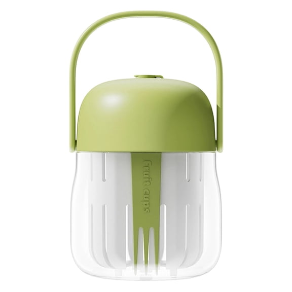Portable Salad Bowl with Lid And Handle, Built-In Ice Box for Freshness, 360° Draining Inner Bowl, Leak-Proof Container for Fruit Veggie Snack, A Cup