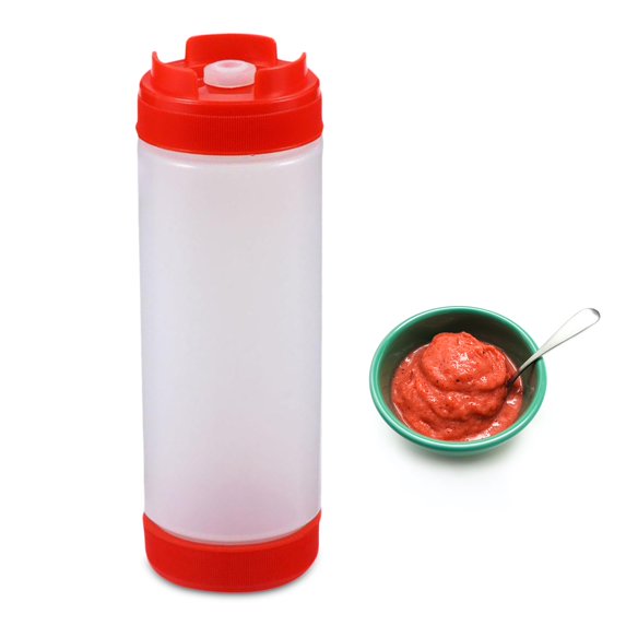 Portable Sauce Bottles Bottles Ketchup Dispenser for Picnic Camping Condiments Syrup Red