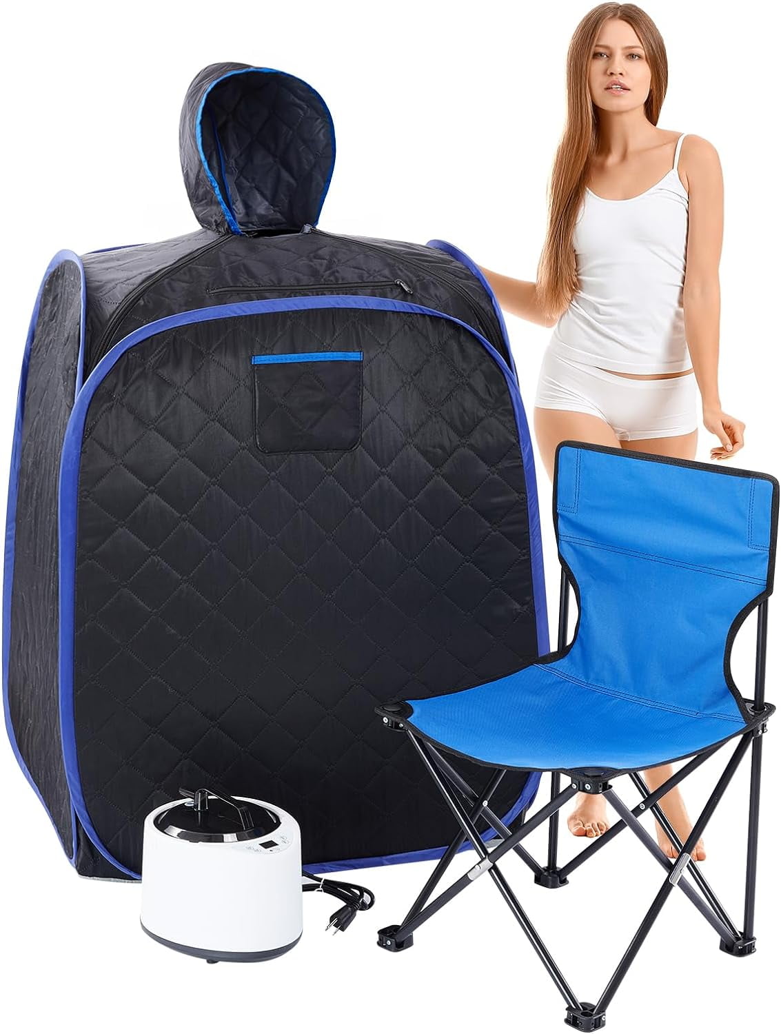 Portable Sauna, Personal Sauna for Home with 2L Steam Generator, Personal Sauna Tent, Portable Steam Sauna Box with Remote Control, Steam Saunas for Home,at Home Sauna