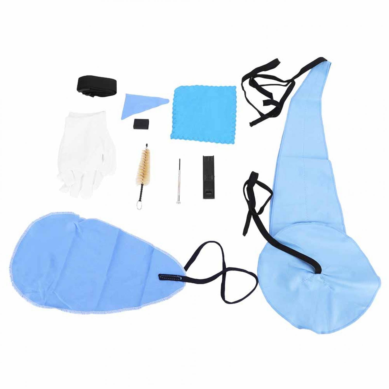 Portable Saxophone Cleaning Kit Clean Cloth Mouthpiece Brush Strap Screwdriver Set