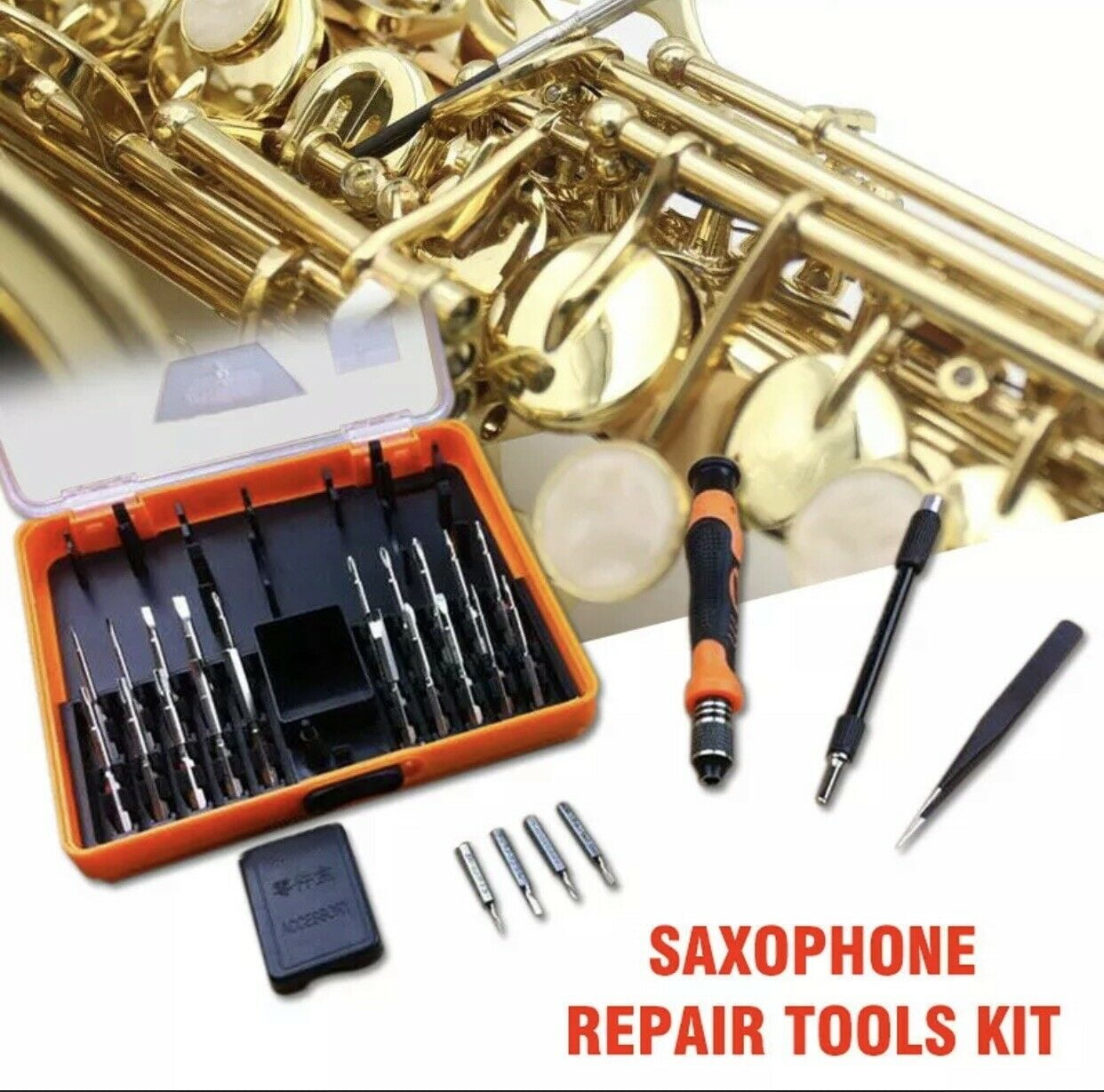 Portable Saxophone Repair Tools Kit for Saxophone Woodwind Flute