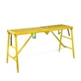 thumbnail image 1 of TOHU Portable Scaffolding Step Ladder Adjustable Height 27.6 to 45.7in 771 Capacity Workbench for Home Use Yellow, 1 of 8