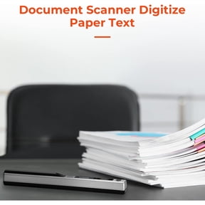 Portable Scanner, Photo Scanner for A4 Documents Pictures Pages Texts in 900 DPI, Flat Scanning, Include 16G SD Card, Wand Document Reader Uploads Images to Computer Via USB Cable, No Driver