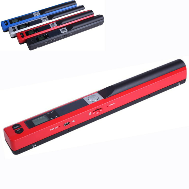 Portable Scanner, Photo Scanner for A4 Documents Pictures Pages Texts in  900 Dpi, Flat Scanning, Wand Document Scanner Uploads Images to Computer  Via