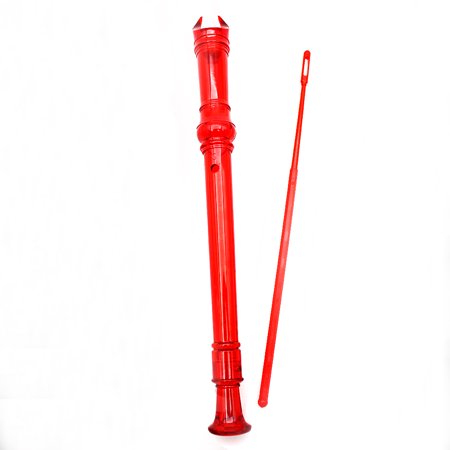 Portable School Translucent 8 Holes Flute for Student Music Learning Red