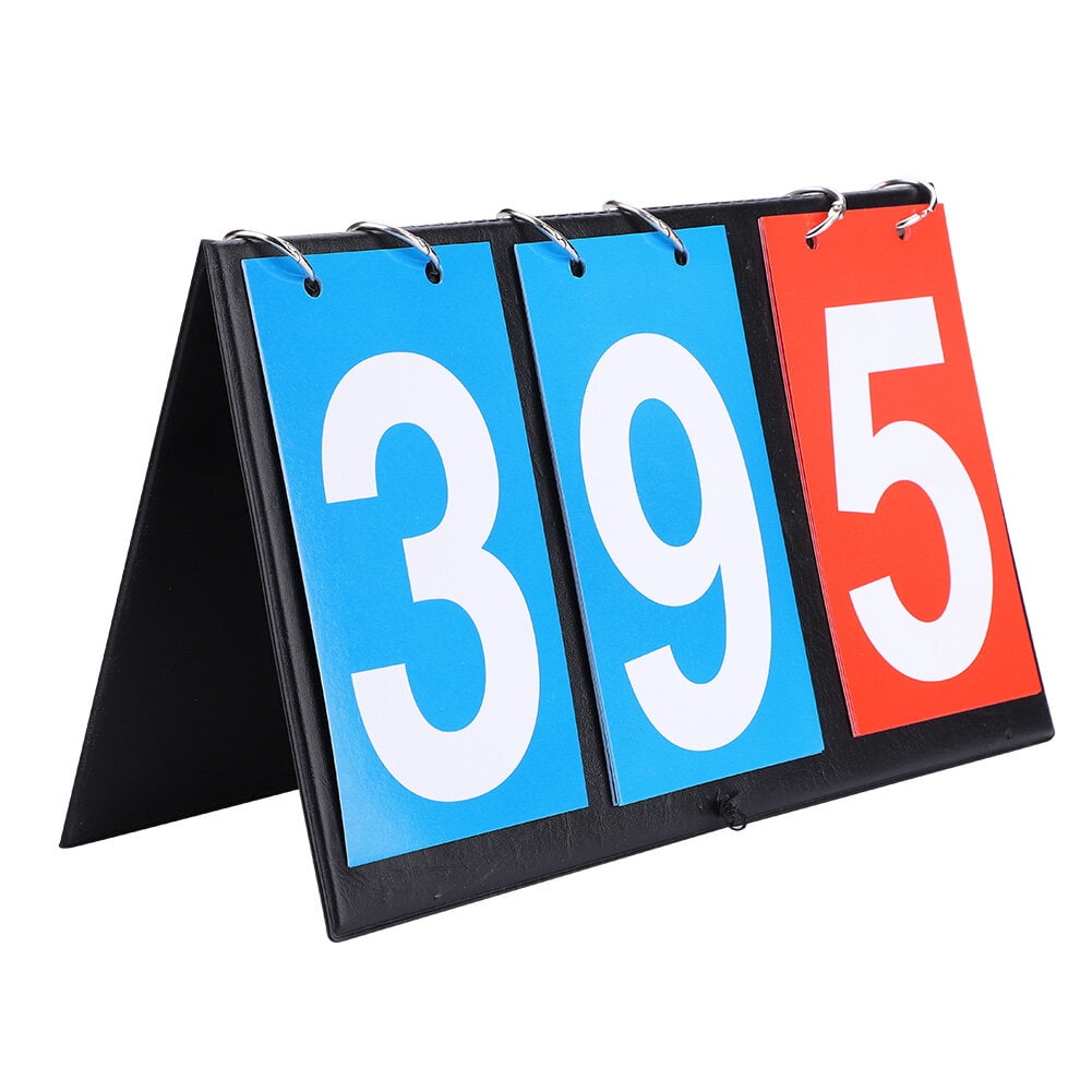 Portable Scoreboard,3 Digit Flip Tabletop Scoring Board, Sports