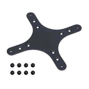 Portable Screen Mount Plate, 50x50/75x75 to 100x100 Adapter, Black Metal Flat Profile, Remote Work Display Support Accessory, Desk Viewing Helper,Home Viewing