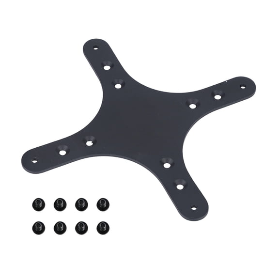Portable Screen Mount Plate, 50x50/75x75 to 100x100 Adapter, Black Metal Flat Profile, Remote Work Display Support Accessory, Desk Viewing Helper,Home Viewing
