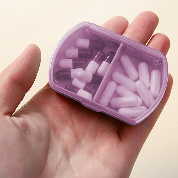 Portable Sealed Pill Organiser, 6 Compartments Pill Box, Damp Proof Plastic, Small Size, Easy to Carry, Unique Design, For Vitamins Medicines, Home Travel