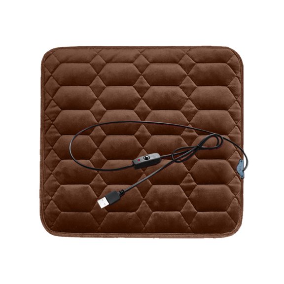 Portable Seat Warmer, Heated Seat Cushion for Office Chair Outdoor Sport Stadium Camping Home Car, Winter USB Heated Seat Cover with 3 Heating & Timing Auto Shut-Off, Soft Plush (Black)