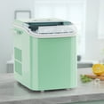thumbnail image 1 of Portable Self Cleaning Countertop Ice Maker Machine, 6 Mins/9 Pcs, 26.5lbs/24Hrs, 2 Sizes of Bullet Ice, Ideal for Kitchen, Office, and Parties, Stainless Steel Green Ice Maker with Scoop and Basket, 1 of 11