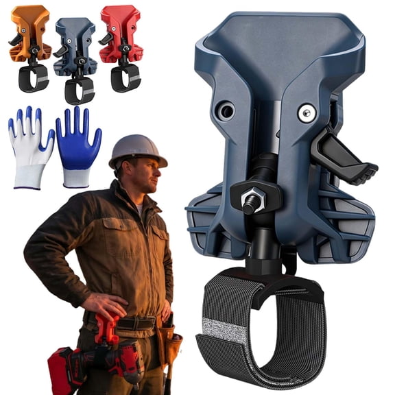 Portable Self-Locking Power Tool Holster - Quick Release Drill Holder for Tool Belt, Fits Impact Drivers and Hammers, for Electricians and Construction