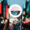 thumbnail image 1 of Portable Selfie Ring Light Clip-on Mobile Phone Fill Light Rechargeable 3 Light Modes LED Ring Lamp for Makeup Live Streaming Video Shooting Photography Phone Light for Daily Use, 1 of 7