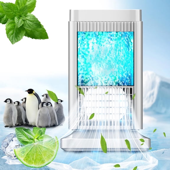 Portable Semiconductor Refrigeration Air Conditioner - Powerful 3-Speed Desktop Cooler Fan with Whisper-Quiet Operation, Wide-Angle Oscillation, and Intuitive Controls for Home, Office