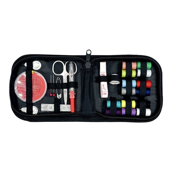 Portable Sewing Kit 27 Piece Compact Travel Organizer for Basic Repairs with Needles Thread and Scissors Random Color Small
