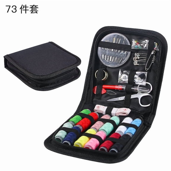 Portable Sewing Kit for Home and Travel, 10-Piece Household Sewing Tool Set, Needle and Thread Box for Mending and Patching