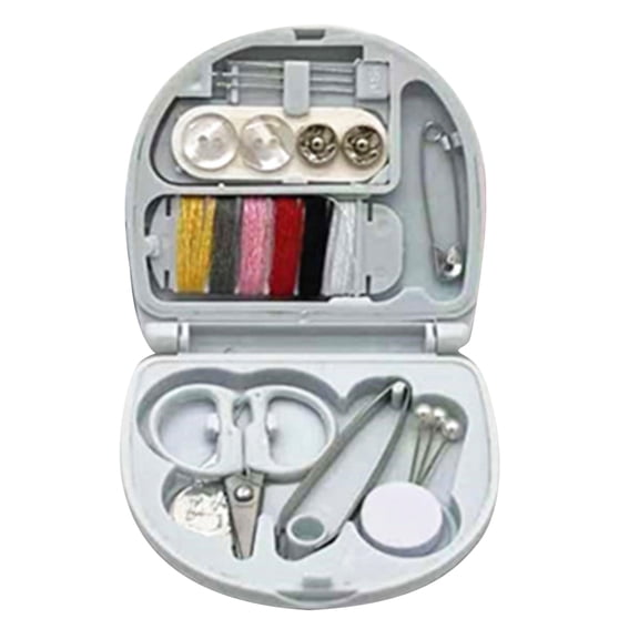 Portable Sewing Kit in Mini Folding Storage Box for Home Travel Emergencies Use