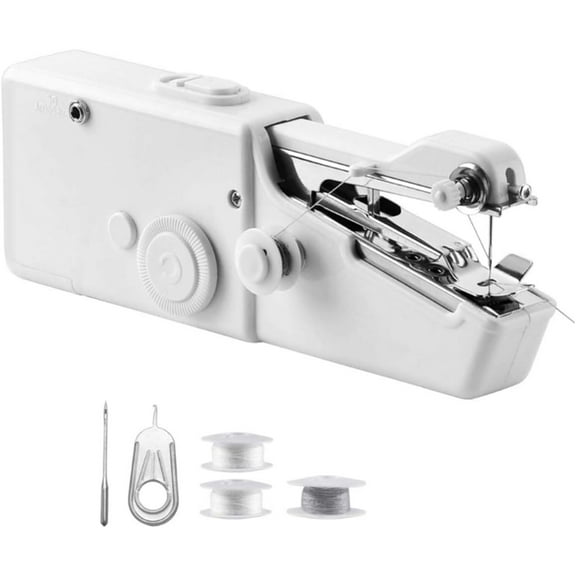 Portable Sewing Machine, Mini Handheld Overlock Sewing Machine Cordless Electric Stitch Household Tool for Fabric, Clothing, Kids Cloth, Home Travel Use