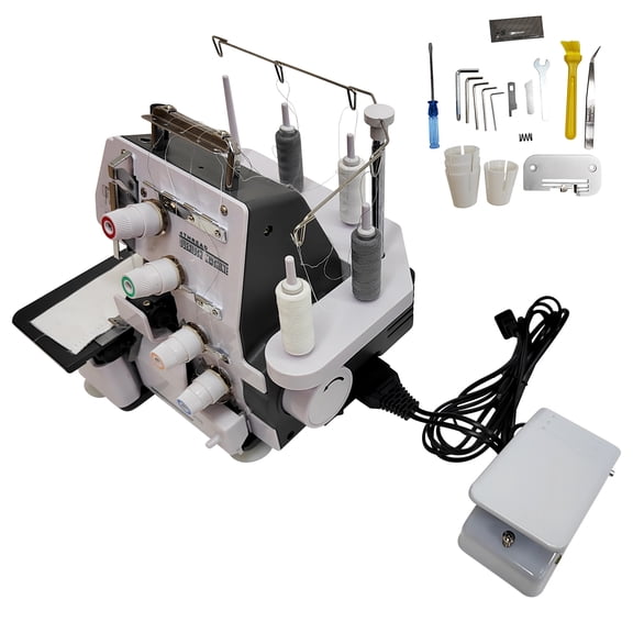 Portable Sewing Overlock Machine for Sewing Hemming Seaming Binding 110V