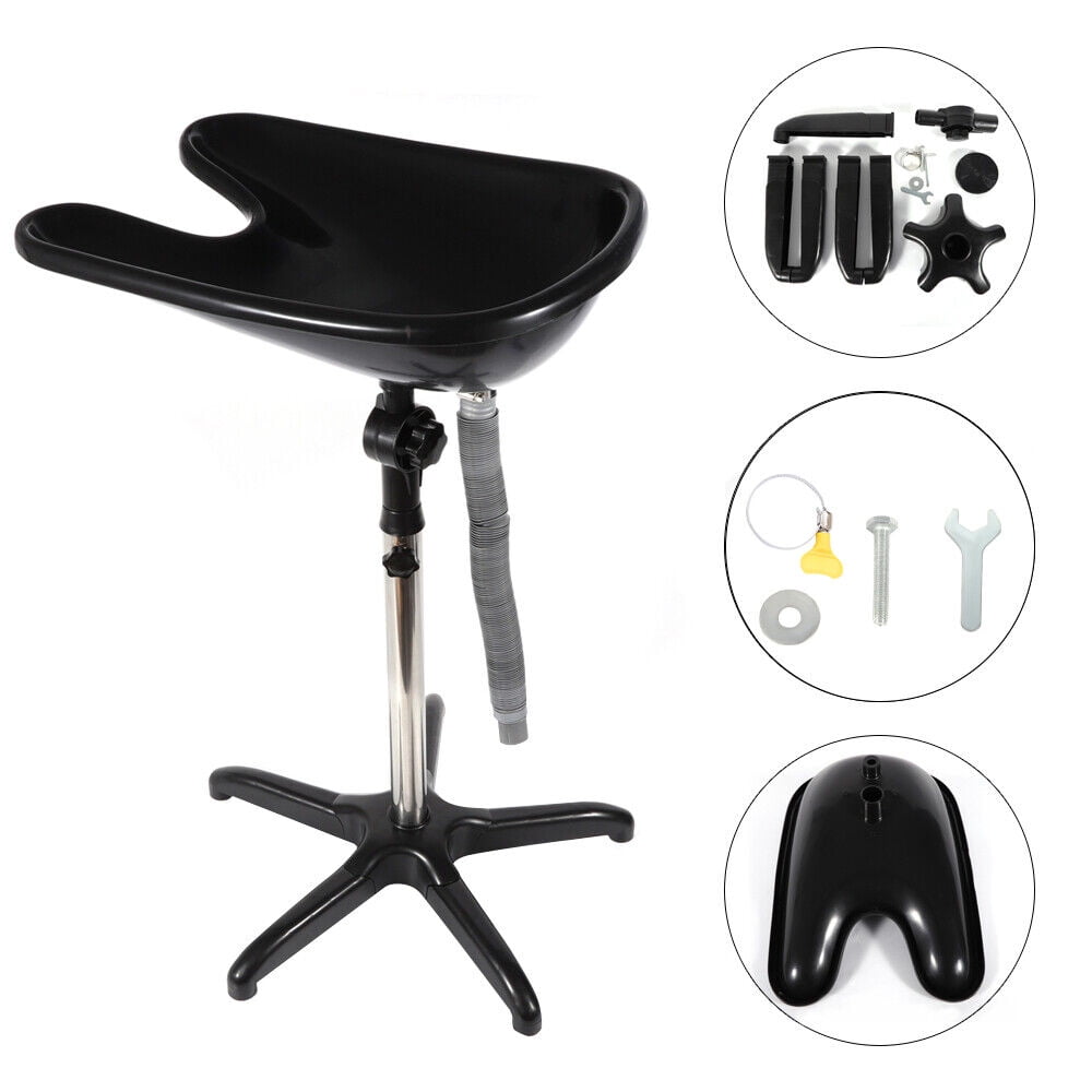 Portable Shampoo Basin Sink Barber Height Adjustable Salon Hair Treatment Bowl
