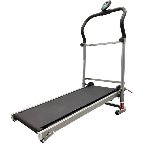 Portable Shock Absorption Walking Folding Treadmill Fitness Non-Electric Running Exercise Machine with Digital LCD Display for Home