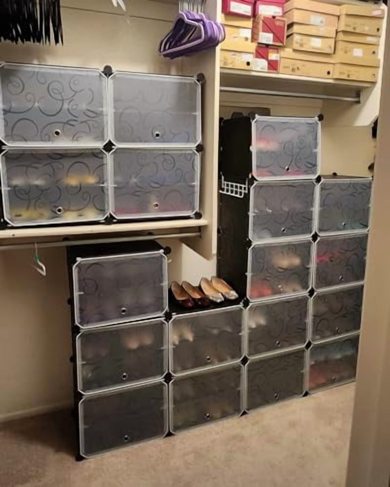 Portable Shoe Rack - 72 Pairs Shoe Storage, 12-Tier Closet Organizer ...