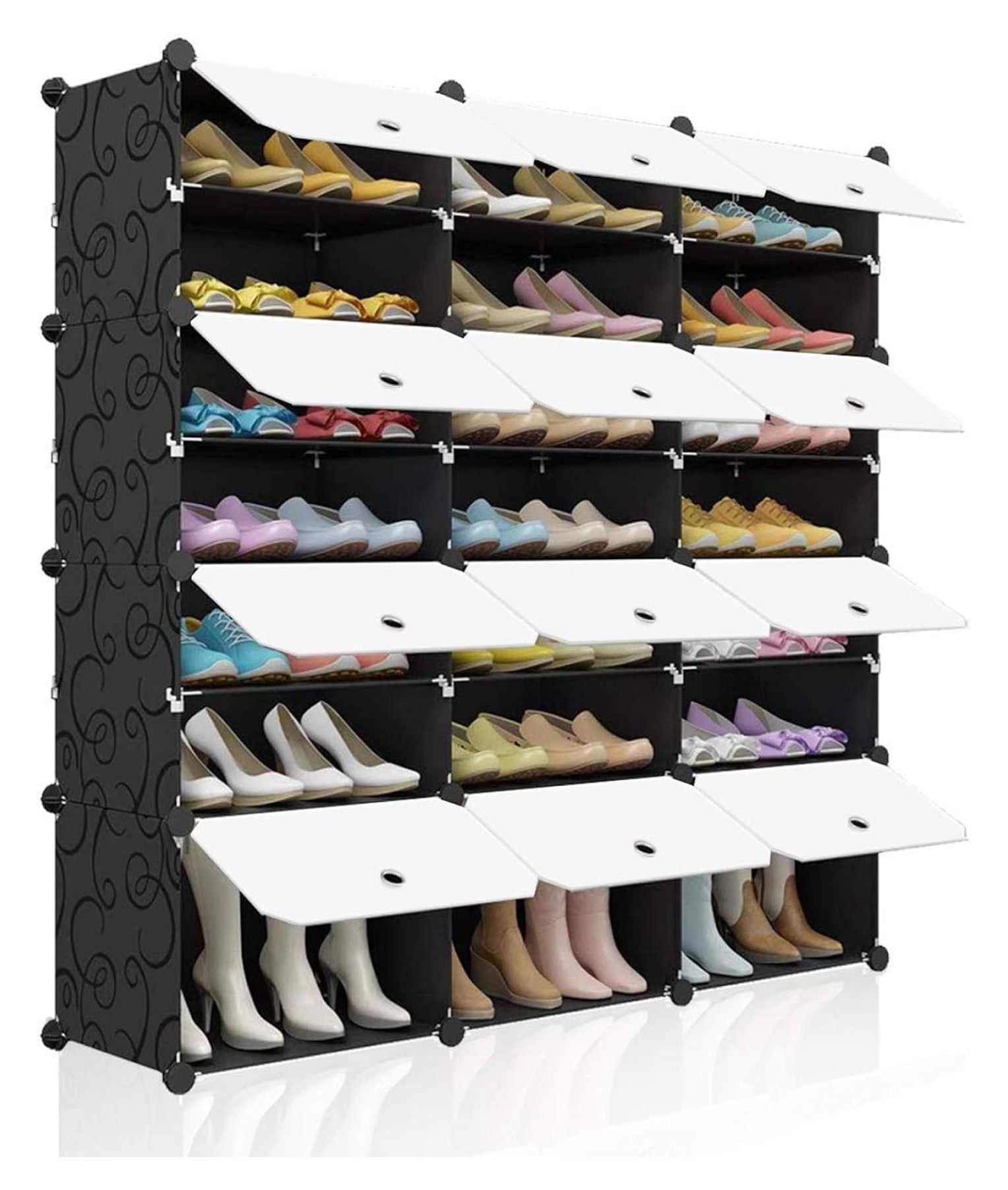 Portable Shoe Rack Organizer Pair Tower Shelf Storage Cabinet Stand ...