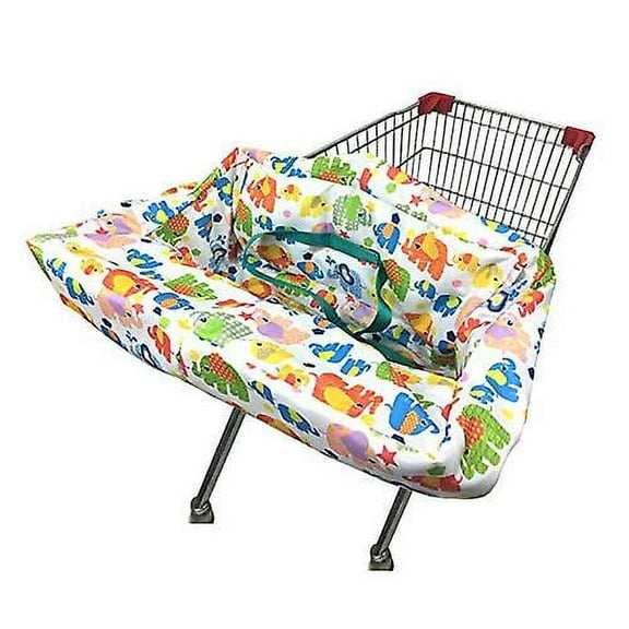 Portable Shopping Cart Cover,High Chair And Grocery Cart Covers For Babies, Kids, Infants & Toddlers (Simple Elephant)