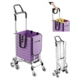 thumbnail image 1 of Portable Shopping Cart, Heavy-Duty Stair Climbing Cart with Wheels and Removable Waterproof Bag, Folding Grocery Carts on Wheels for Stairs, Foldable Storage Carts with Large Basket, 1 of 9