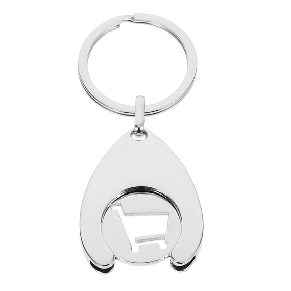 Lightweight Trolley Cart Token Portable Metal Construction Trolley Token Key Ring Groceries Shopping Trolley Token Keychain