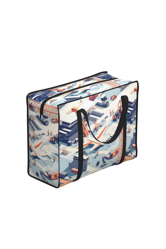 Portable Shopping Storage Bag 20.915.7in Waterproof Fastening Durable Large Capacity Design For Shopping Picnic Travel Camping Construction Site