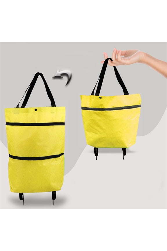 Portable Shopping Trolley Bag Multifunctional Foldable Tote Cart Reusable Grocery Bags with Wheels Rolling Tool Solution