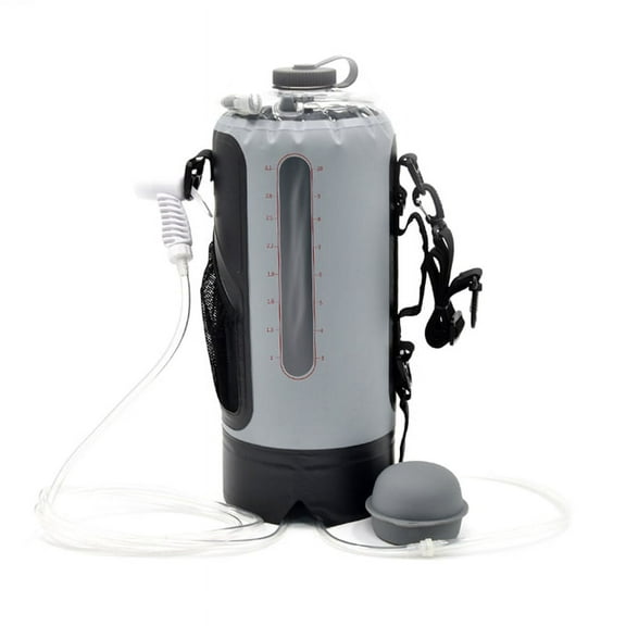 Portable Shower Bag 12L/3.17 Gallons Shower Water Bag with Foot Pump and Shower -Camp Shower for Camping