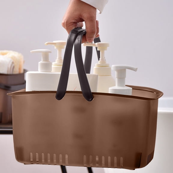 Portable Shower Caddy Basket With Drainage Slots, Waterproof Toiletry Organizer With Carry Handle For Dorm Gym Travel And Shared Bathrooms, Quick-Dry Plastic Bathroom Storage Bin