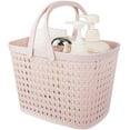 thumbnail image 1 of Portable Shower Caddy Basket Plastic Bath Tote with Handle Storage Organizer Bin for Bathroom, College Dorm, Pantry, Kitchen, 10.2 x 7.1 x 7.1 inch, Blue, Green, Pink, 1 of 7