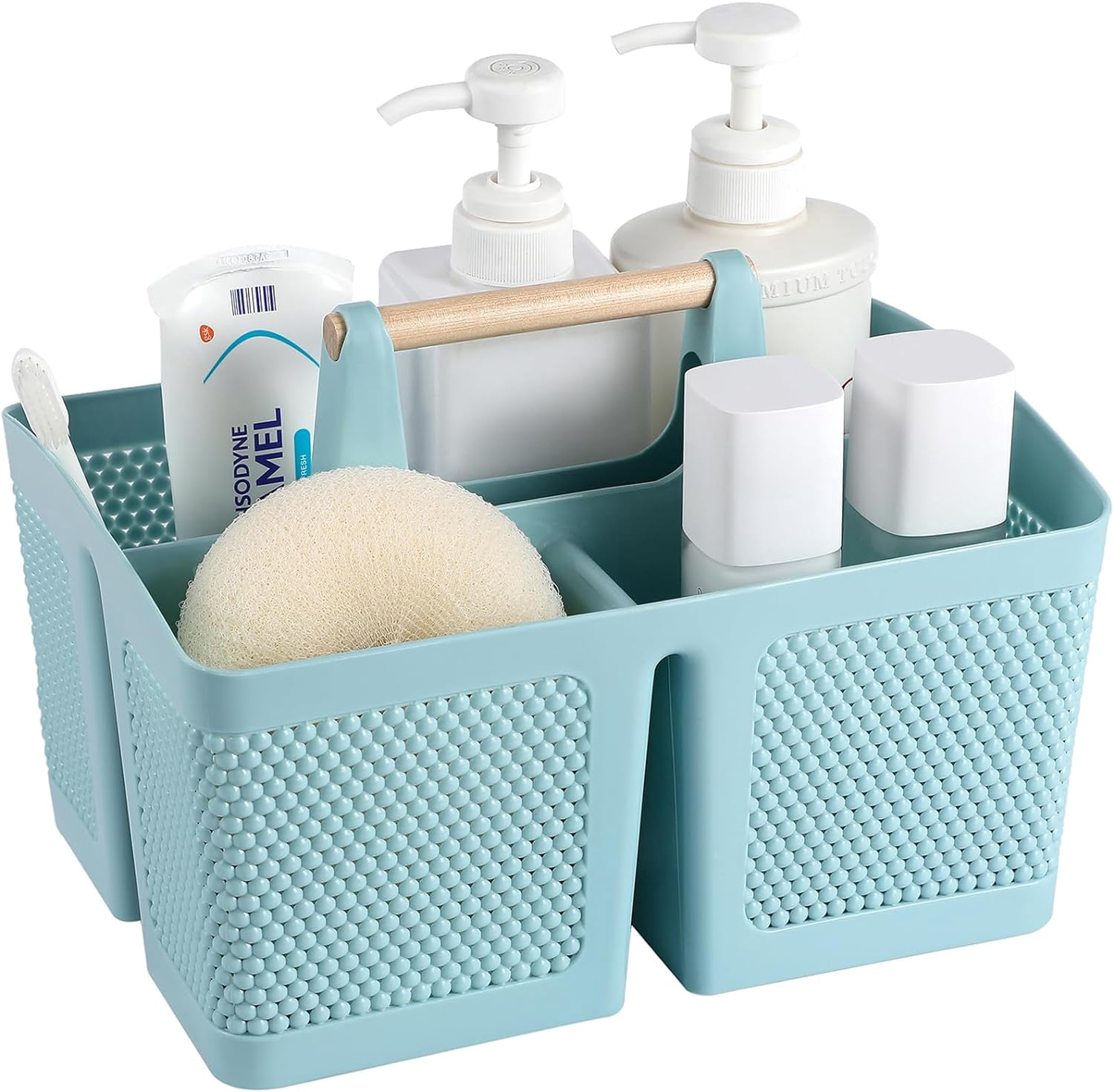 CANOPUS 2-Pack Plastic Storage Caddy Tote With Holes & Handle - Cleaning Supply Organizer For Kitchen, Bathroom, Garage - View #5