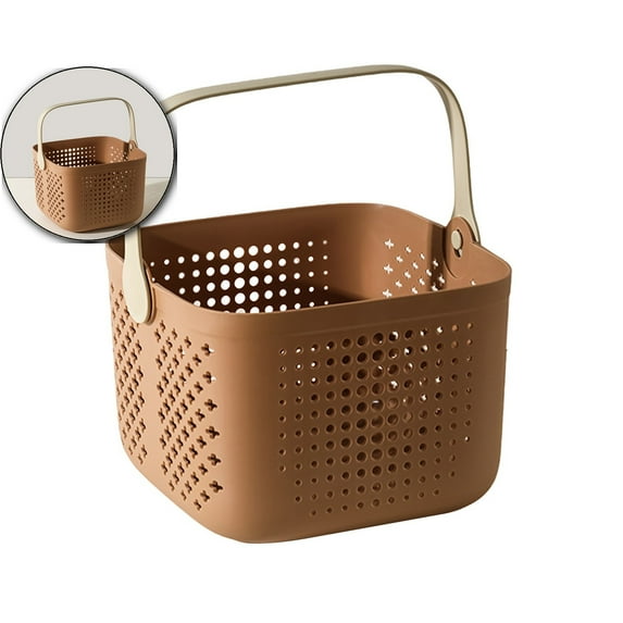 Portable Shower Caddy Basket Tote, Plastic Shower Basket with Handle, Room Essentials Toiletry Caddy for Dorm Bathroom Cleaning Camping