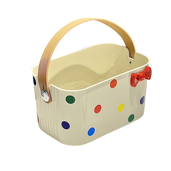 Portable Shower Caddy Basket with Handle, Drainage for Toiletries, Shampoo, Body Wash, Makeup Storage, Rustproof Plastic Organizer