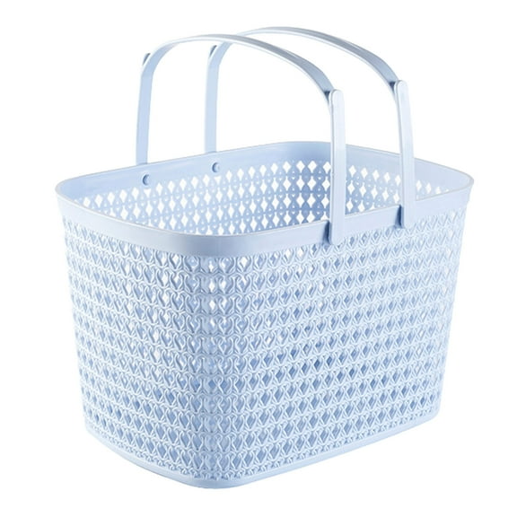 Portable Shower Caddy Bath Tote With Handle Storage Organizer For Bathroom College Dorm Pantry Kitchen 10.2 X 7.1 X 7.1 Inch Blue