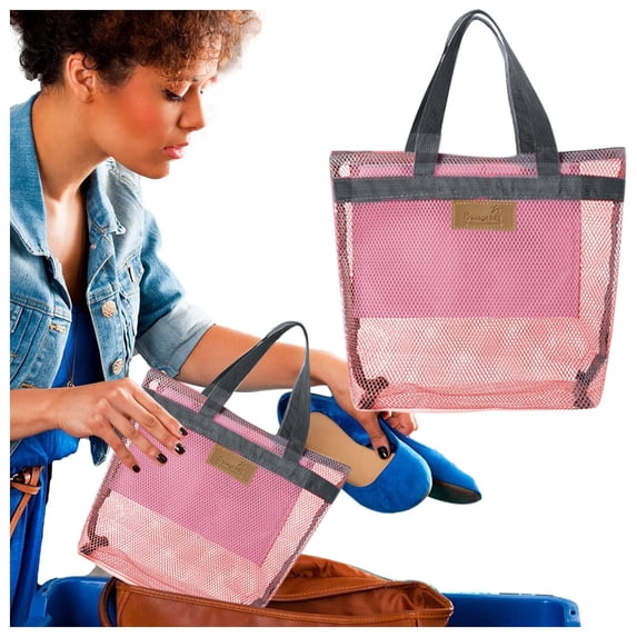 Portable Shower Caddy Mesh Shower Caddy Tote Bag Quick Dry Hanging Toiletries And Bathroom Organizer Pouch Bag Zipper Makeup Case Travel Makeup Train Case Soft Large Hair Storage Checke Pouch