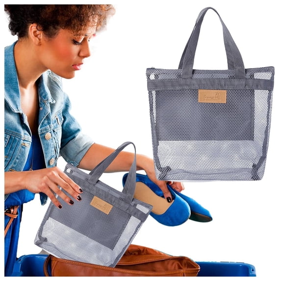 Portable Shower Caddy Mesh Shower Caddy Tote Bag Quick Dry Hanging Toiletries And Bathroom Organizer Pouch Bag Zipper Makeup Case Travel Makeup Train Case Soft Large Hair Storage Checke Pouch